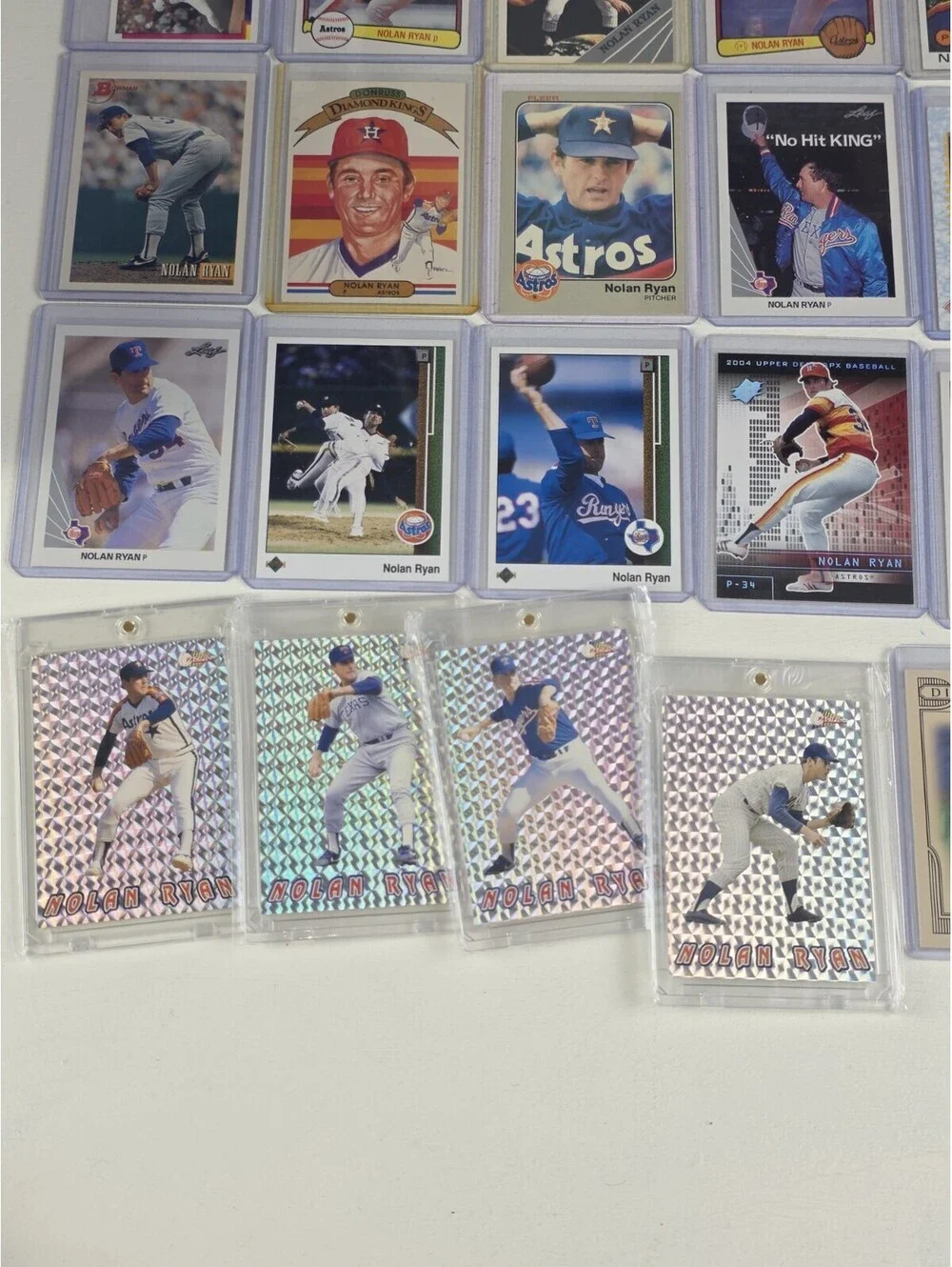 Huge Nolan Ryan Lot W/2008 Donruss Threads Diamond Kings Game-Worn Patch #/50 SP